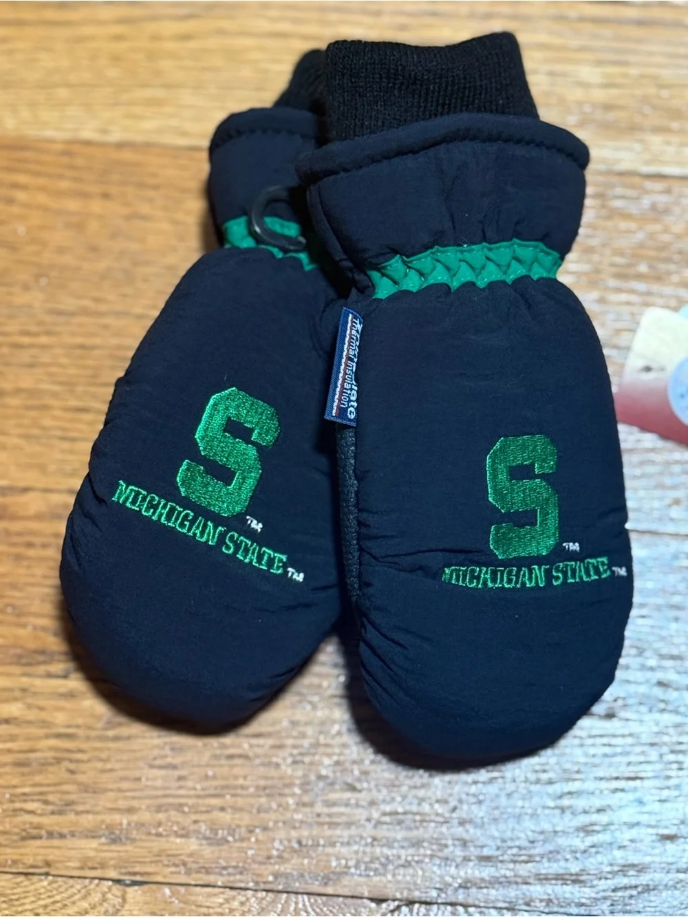 VTG Kids 90s Michigan State Spartans Gordini Youth Mittens NWT Deadstock MSU